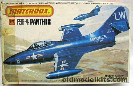 Matchbox 1/72 Grumman F9F-4 Panther - VMF-314 MCAS Cherry Point or Blue Angels 1951-53 - (F9F4), PK124 plastic model kit